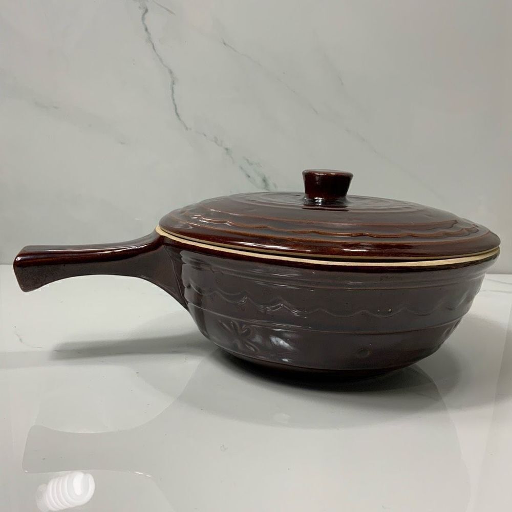 VINTAGE MCM MARCREST Daisy & Dot Western Stoneware Casserole Dish